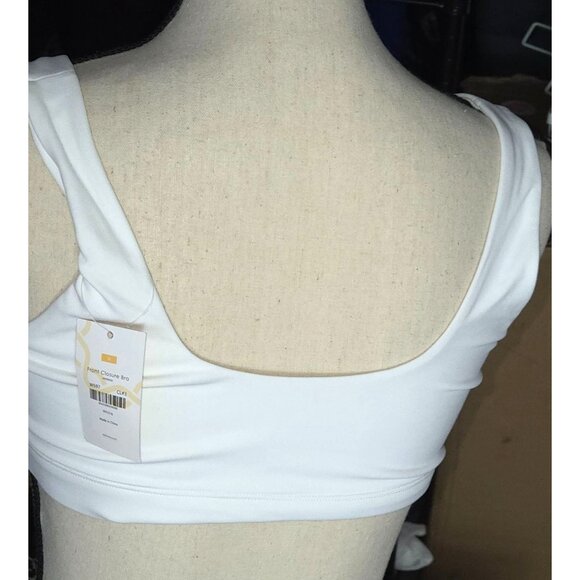 Delimira Womens Front Closure White Wireless Bra With Wide Straps Size M*NWT - Picture 2 of 7